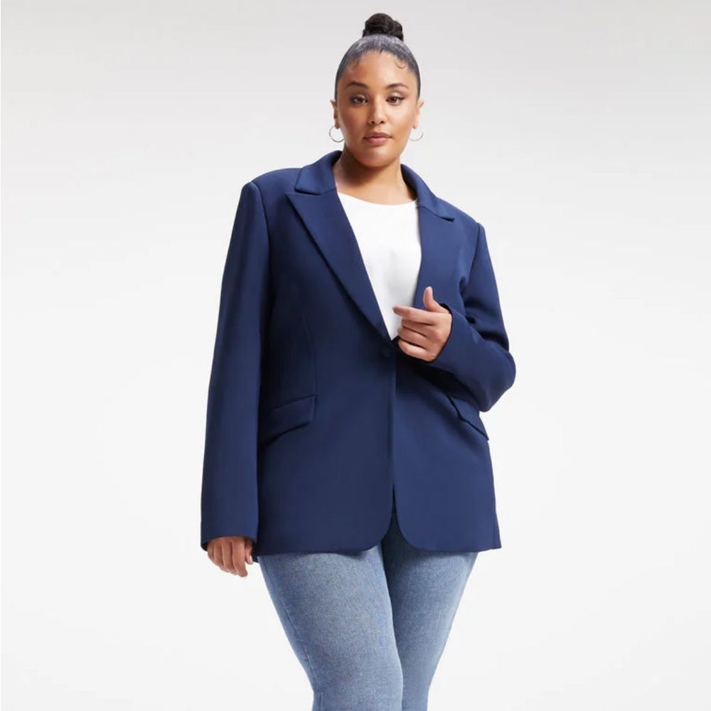 GOOD AMERICAN FITTED SCUBA BLAZER 5